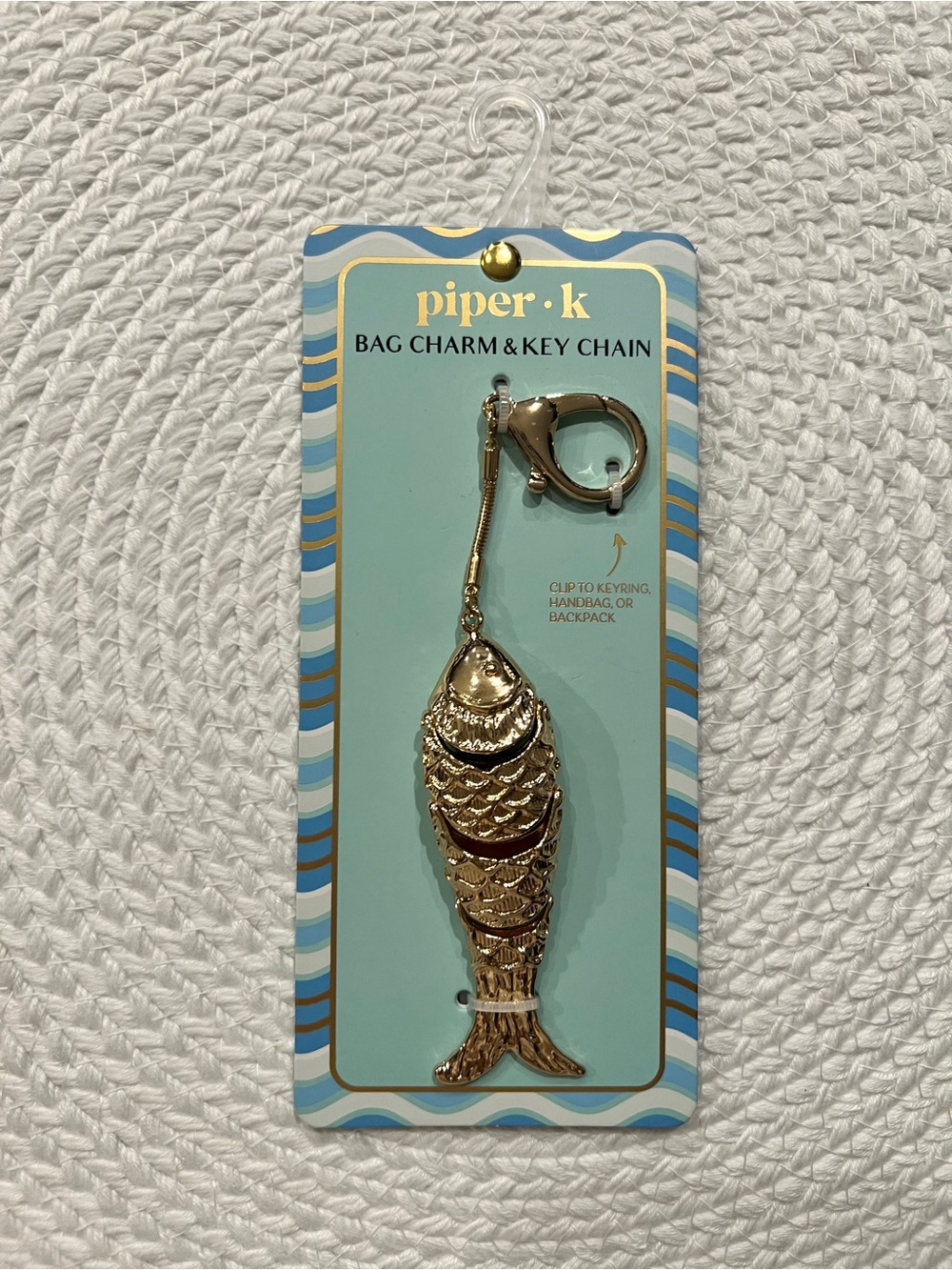 Piper k 🐟Gold Fish Bag Charm & Key Chain